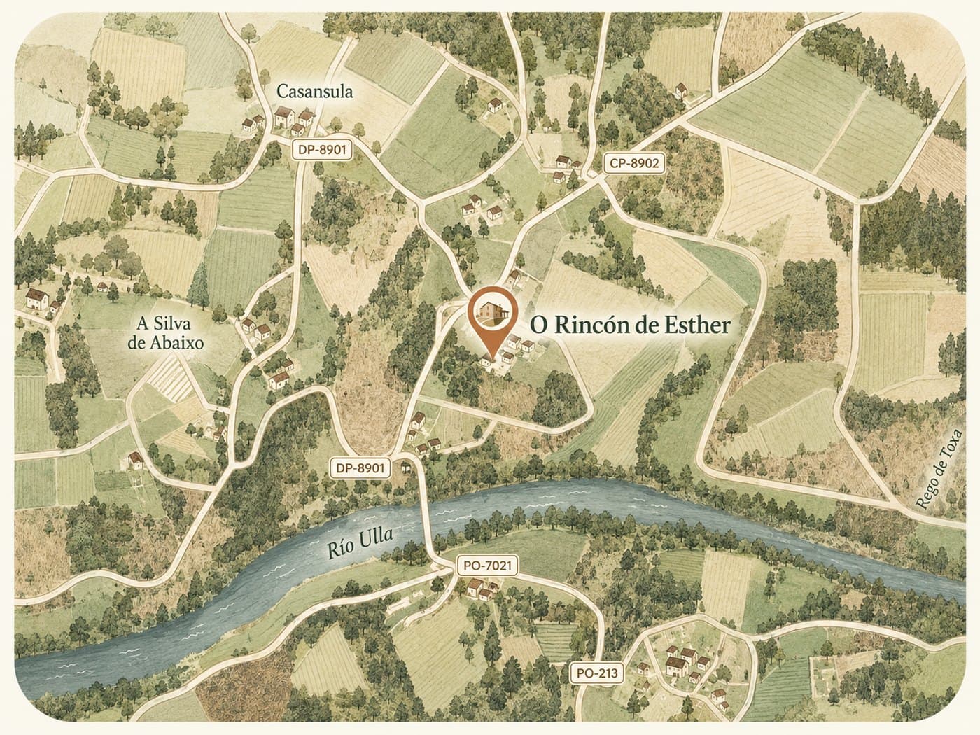 Mapa ilustrativo de la localización en Vedra